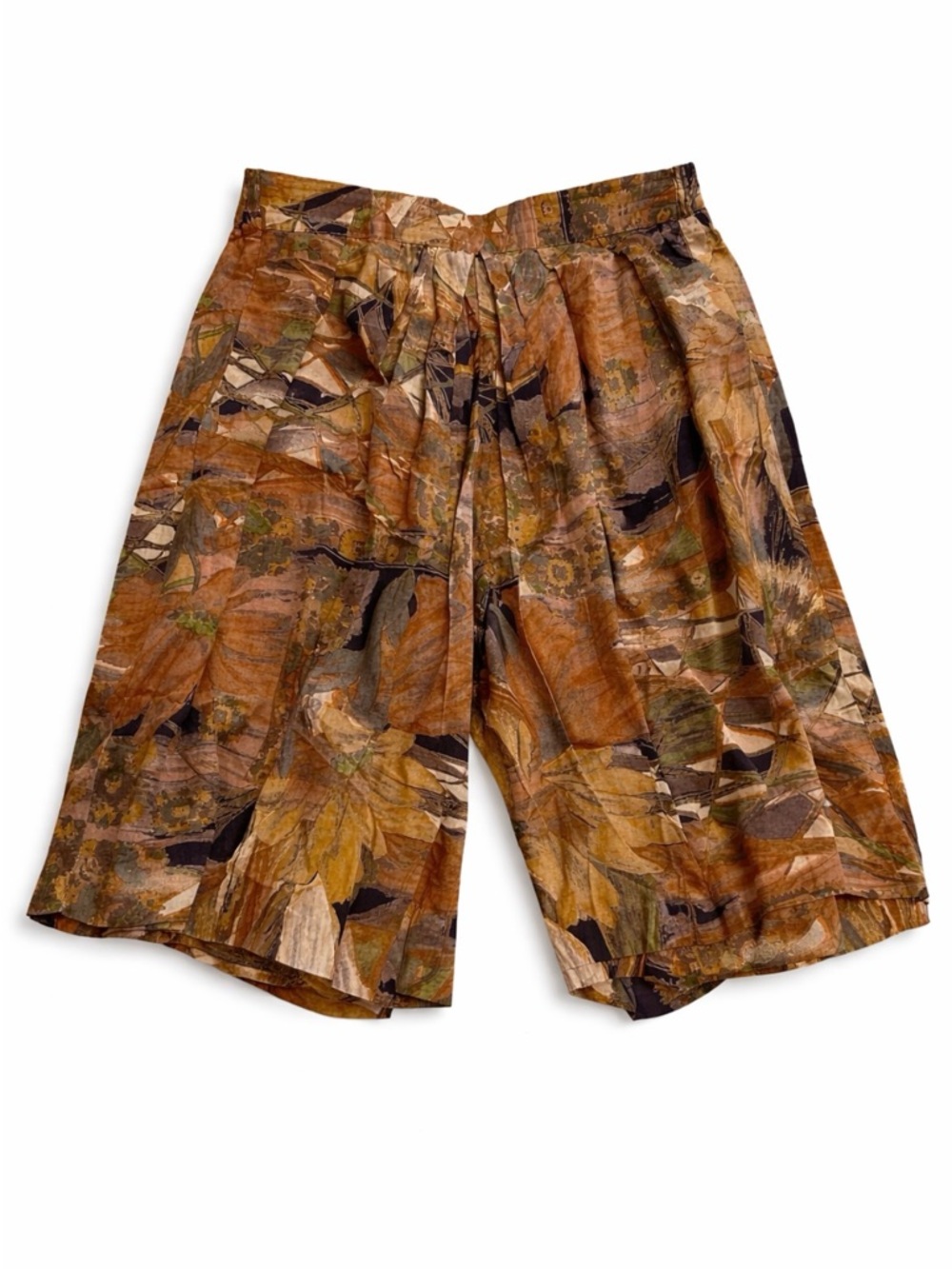 Karen Kane Brown Multi-Patterned Relaxed Shorts